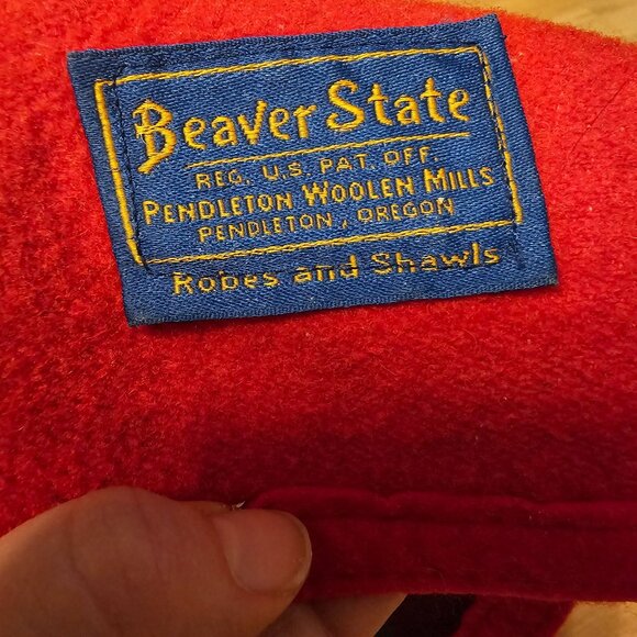 VTG Beaver State Pendleton Woolen Mills Reversible Throw 64"x78" Indian Blanket - Picture 3 of 7
